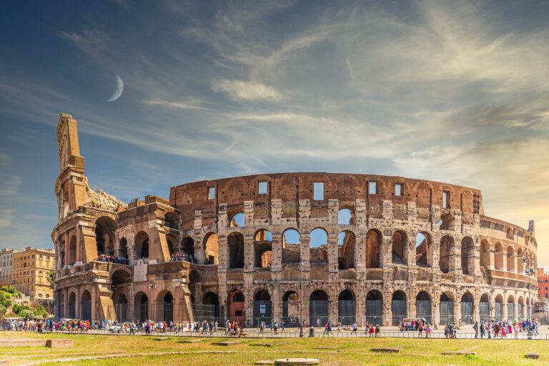 A breathtaking shot of the Colosseum amphitheatre located in Rome, Italy